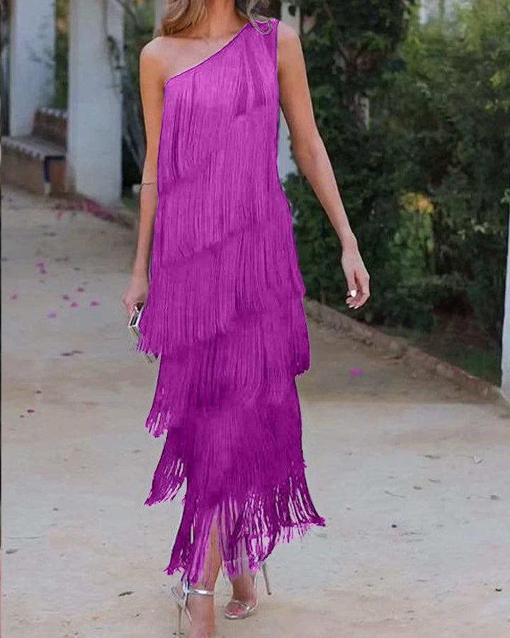 Dalia - Elegante jurk met franjes
