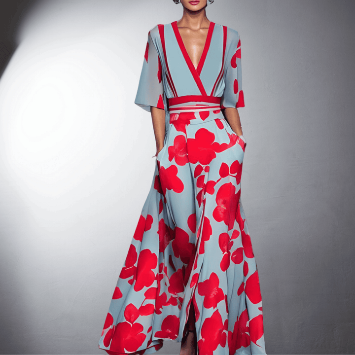 Lena™ | Elegante handgemaakte bloemenjurk