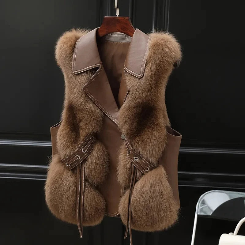 Isabella™ Luxe gilet van imitatiebont