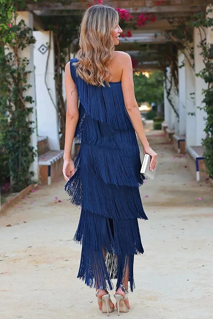 Dalia - Elegante jurk met franjes