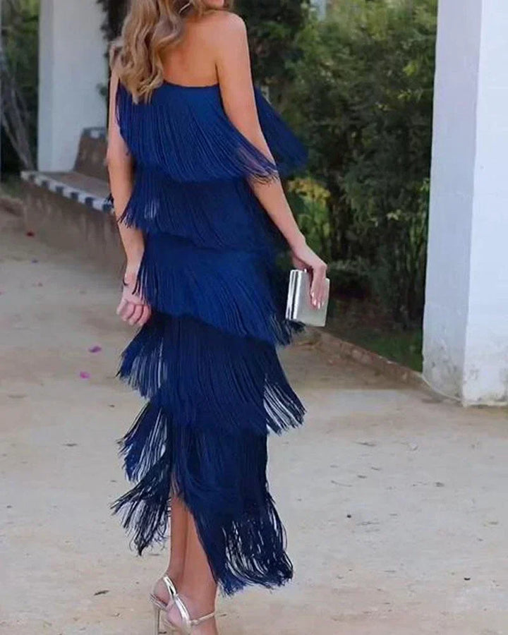 Dalia - Elegante jurk met franjes